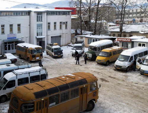 Центральный автовокзал Степанакерта. 13 декабря 2013 г. Фото Алвард Григорян для "Кавказского узла"