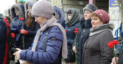 Жители Волгограда почтили память жертв терактов. 30 декабря 2016 г. Фото Татьяны Филимоновой для "Кавказского узла"