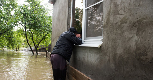 Подтопление в селе Левокумка Ставропольского края © Фото Антона Подгайко, Юга.ру