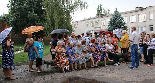 Жители хутора Божковка на митинге. Фото Вячеслава Прудникова для "Кавказского узла". 