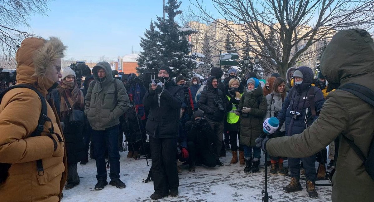 У здания Мосгорсуда после оглашения приговора. Скриншот сообщения https://t.me/polniypc