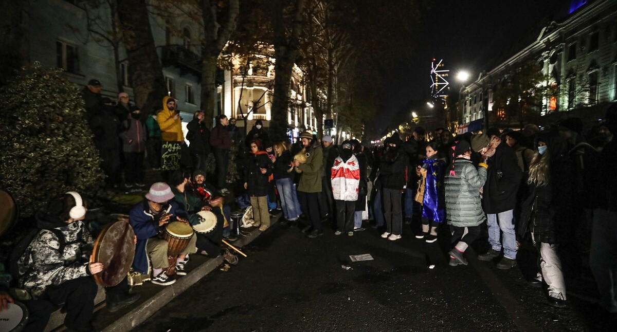 Акция протеста в Тбилиси.  Фото Азиза Каримова для "Кавказского узла".