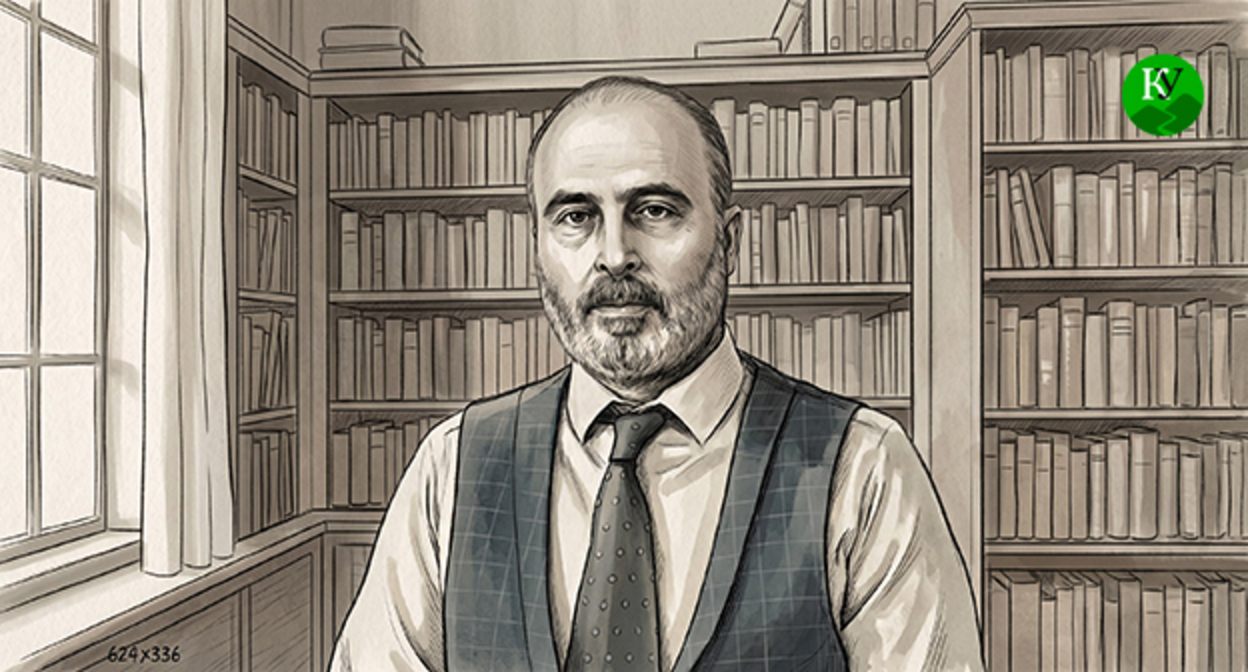 Вугар Мамедов. Фото: Иллюстрация создана "Кавказским узлом" при помощи ИИ в программе Copilot Вугар Мамедов. Фото: Иллюстрация создана "Кавказским узлом" при помощи ИИ в программе Copilot